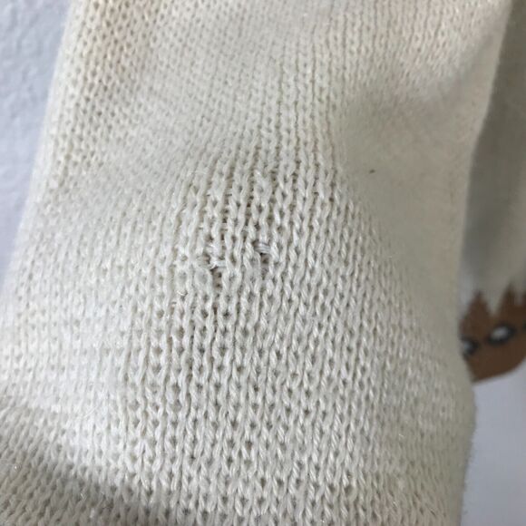 White Ram Vintage 70s Men's Cardigan Sweater M The Dude Geometric Wool Blend - Picture 3 of 11